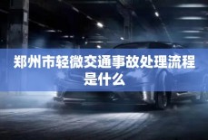 郑州市轻微交通事故处理流程是什么