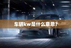车辆kw是什么意思？
