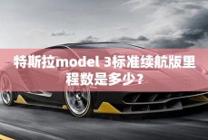 特斯拉model 3标准续航版里程数是多少？