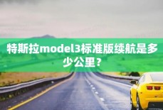 特斯拉model3标准版续航是多少公里？
